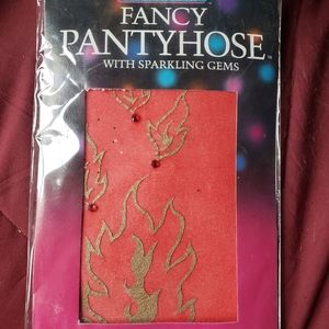 Fancy pantyhose "devilish flames"